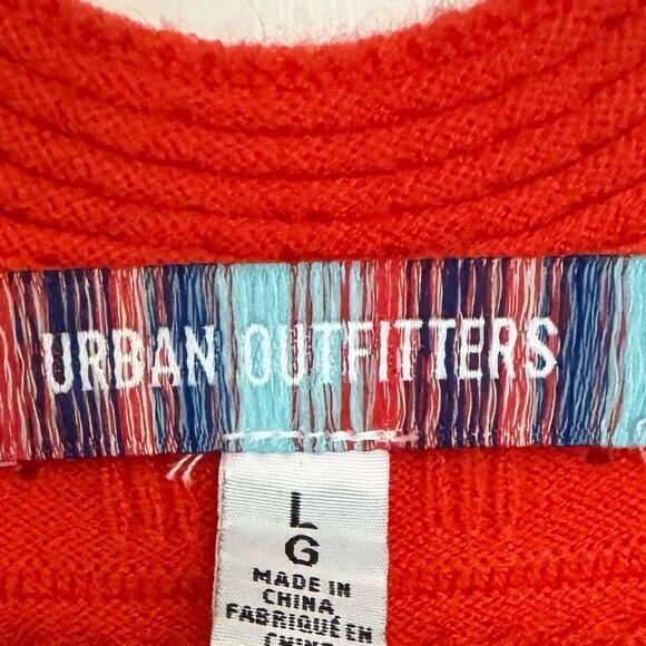 Urban Outfitters ‘Siouxsie’ Square Neck Knit Sweater in Tomato Size L - Picture 7 of 10